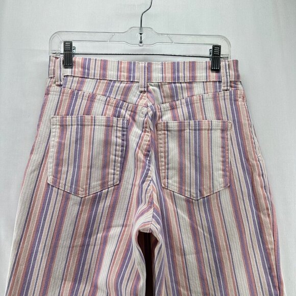 Gloria Vanderbilt Capri Pants Womens Sz 6 Flex Stretch Vertical Striped Pink - Picture 5 of 11